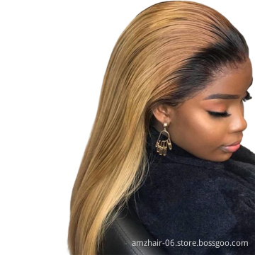 Yeswigs  Raw Peruvian Virgin Straight Lace Frontal Closure Human Hair Wig Transparent Cheap Full Lace Front Wig For Black Women